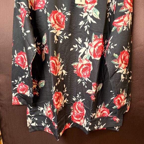 DOLNINE Women's Plus-Size 14W-16W Sweatshirt Casual Top Side Slit Pullover Shirt - Picture 7 of 12